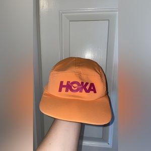 hoka pink and orange hat